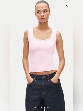 J. Crew Pink Scoop Tank Top